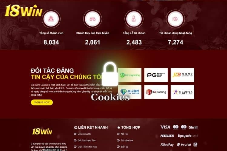 Chính sách bảo mật 18win cookie