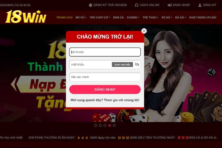 Cung cấp thông tin đầy đủ khi đăng ký 18win