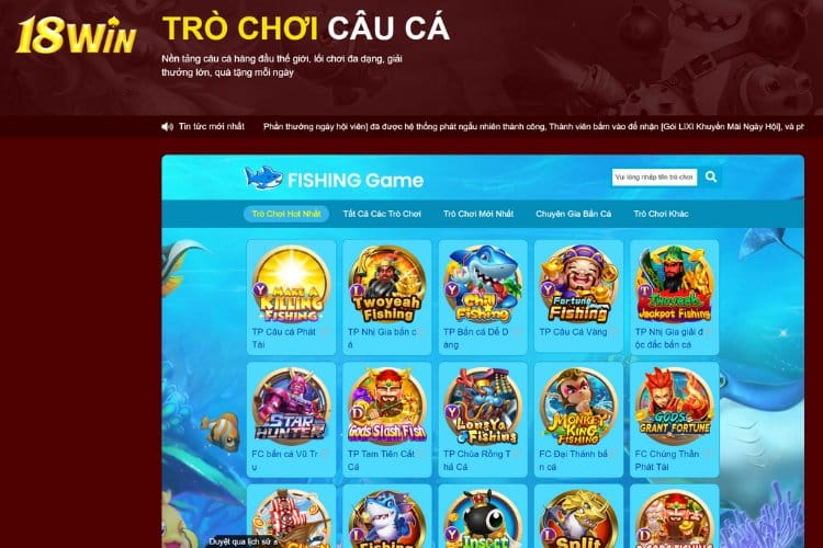 Tìm hiểu Bắn cá 18win